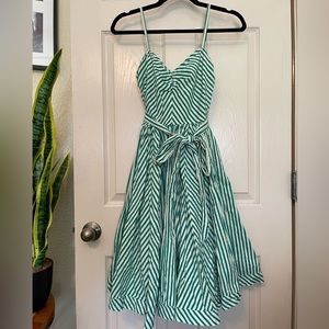 H&M retro sweetheart neck A-line midi dress EU size 4, EUC